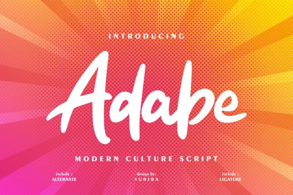 Adabe: A Bold Handwritten Script for Modern Designs