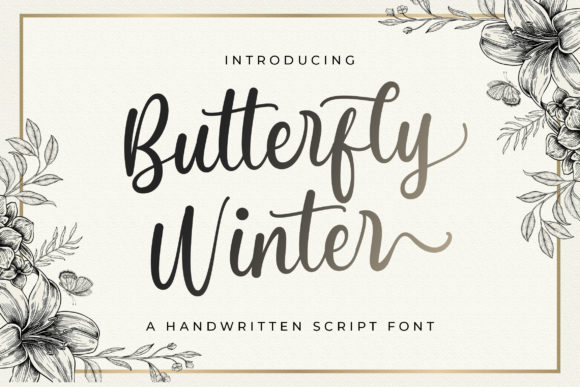 Butterfly Winter: The Delicate Script Typeface for Editorial Design