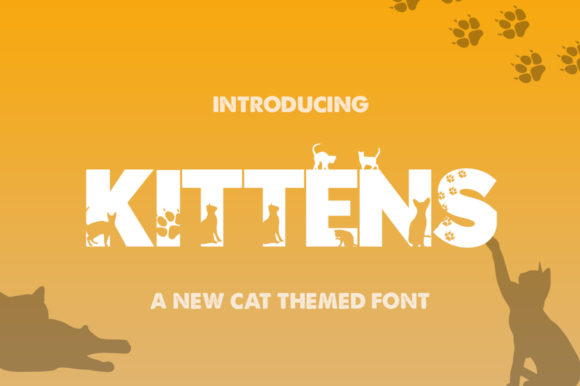 Kittens Silhouette: The Cutest Sans Serif Font for Cat Lovers