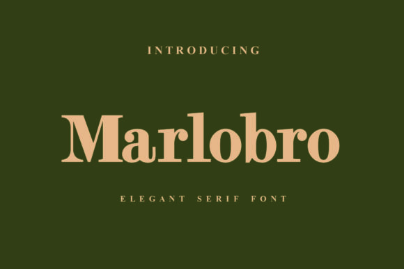 Marlobro: A Modern Serif Typeface for Premium Branding