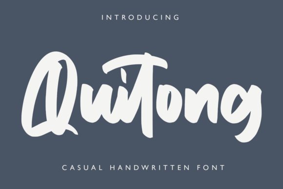 Quitong: A Bold Handwritten Typeface for Strong Brand Identities